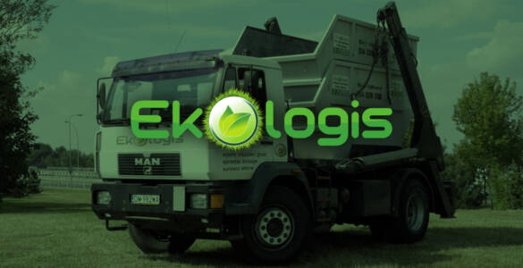domyślny obrazek wyróżniający logotyp eko-logis z ciężarówką w tle