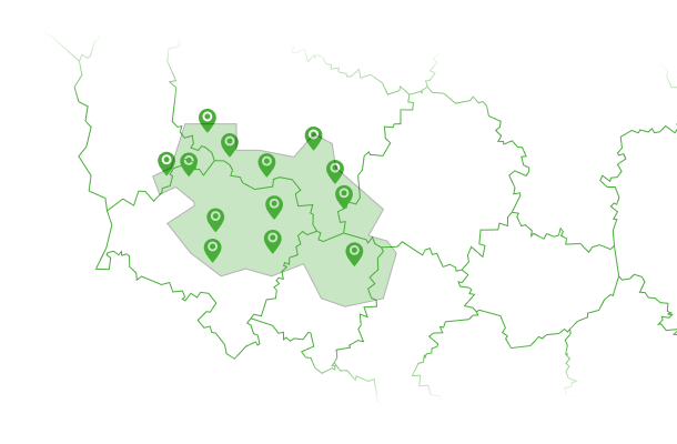 zielona grafika obszaru działania eko-logis