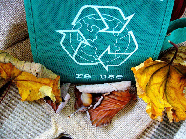 zielona torba do recyklingu